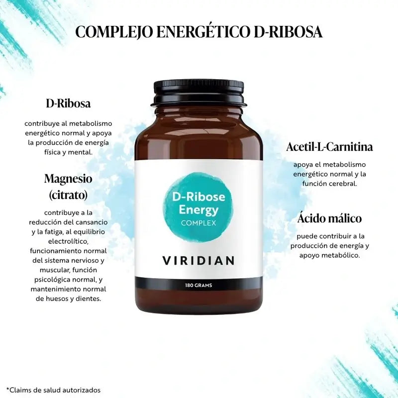 Viridian D-Ribosa-Magnesio Con Acetil L-Carnitina 180Gr.