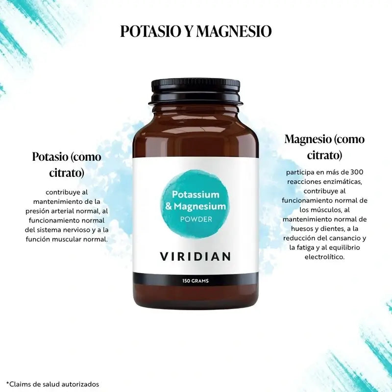 Viridian Potasio Magnesio Citrato Polvo , 150 gr