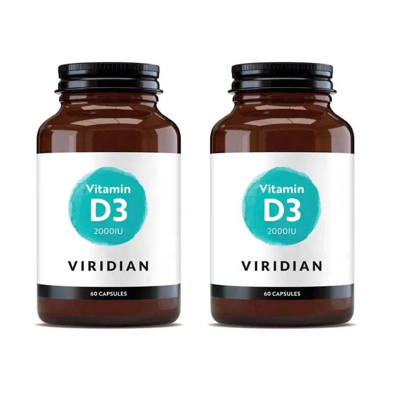 Viridian Vitamin D3 Vegana 2000 Iu, 2X60 Cápsulas