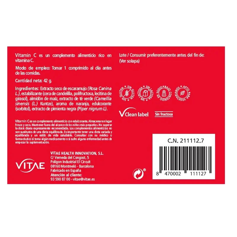 VITAE Vitamin C, 30 comprimidos