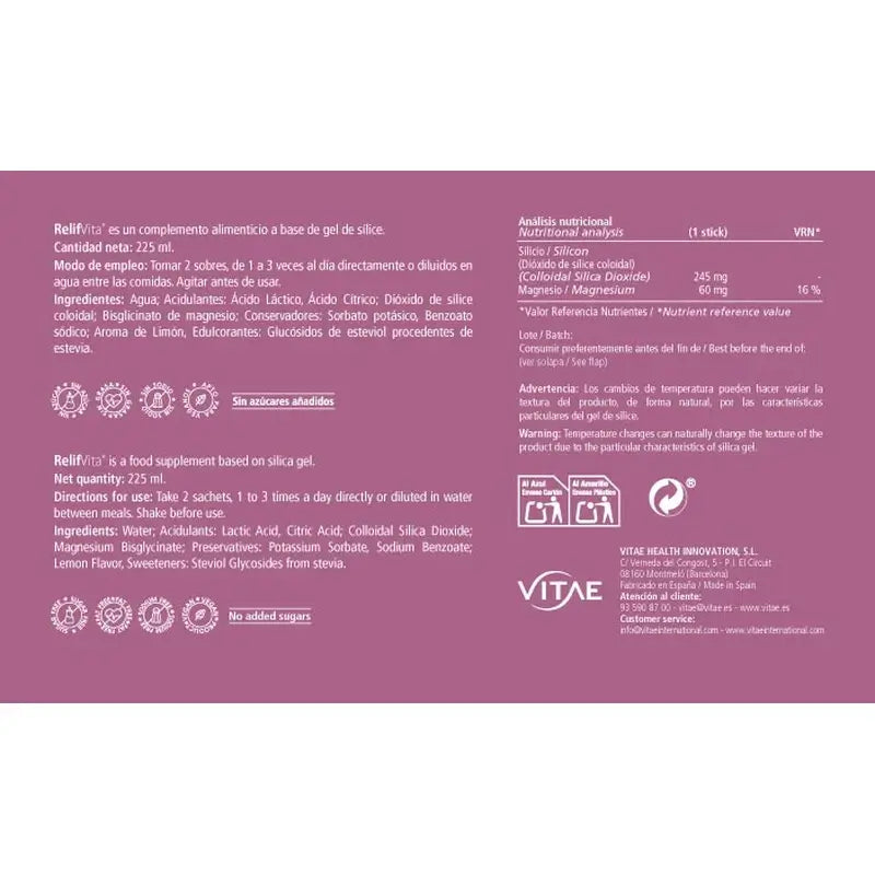 Vitae Relifvita , 15 sticks