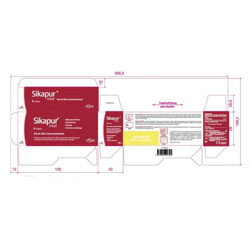 Sikapur Gastro 6 sticks - Gel de sílice mineral para el confort digestivo