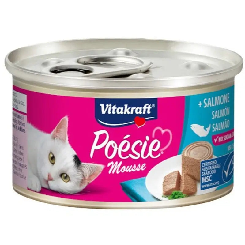 Vitakraft Poesie Mousse Salmón Lata 12x85 gramos