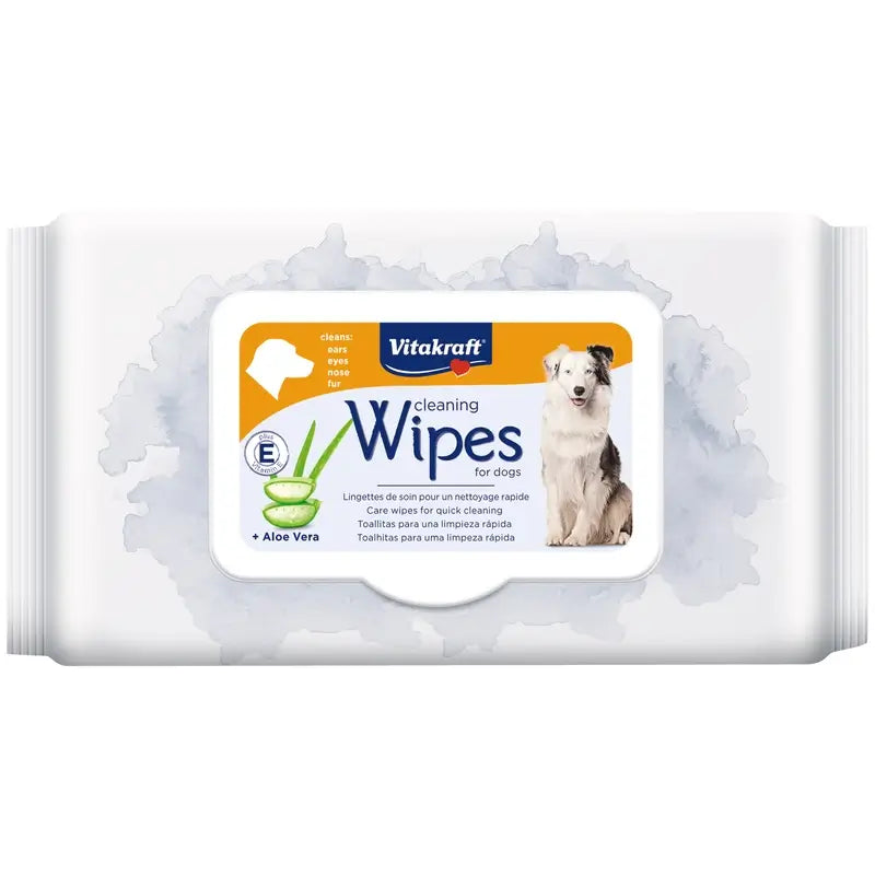 Vitakraft Toallitas Higiénicas Aloe Vera Perro 100 unidades, 1 unidad