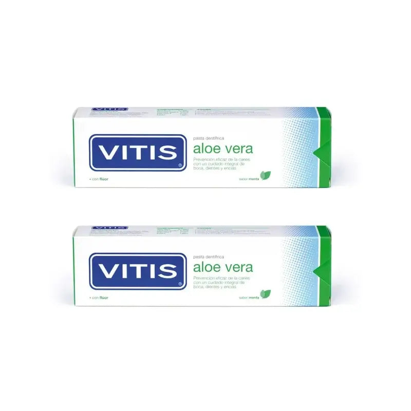 Vitis Aloe Vera Pasta Dentífrica Menta, 2X150 Ml