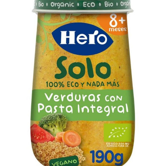 Hero Baby Tarrito Eco Hero Solo Verdura Con Pasta Integral, 190g 1