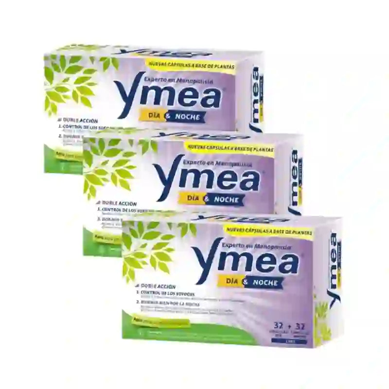 Ymea Día&Noche Doble Accíon Menopausia 32+32 Cápsulas, Pack De 3