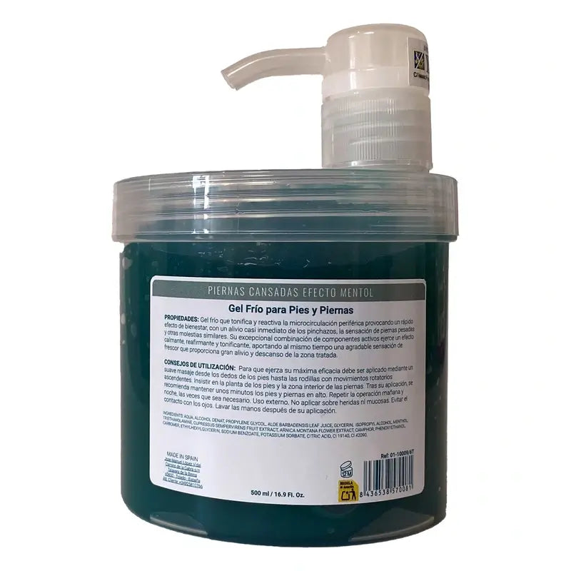 Ynsadiet Gel Piernas Cansadas Efecto Menthol 500Ml.