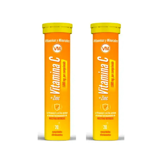 Ynsadiet Vitamina C + Zinc Pack 2 x 20 Comprimidos Efervescentes