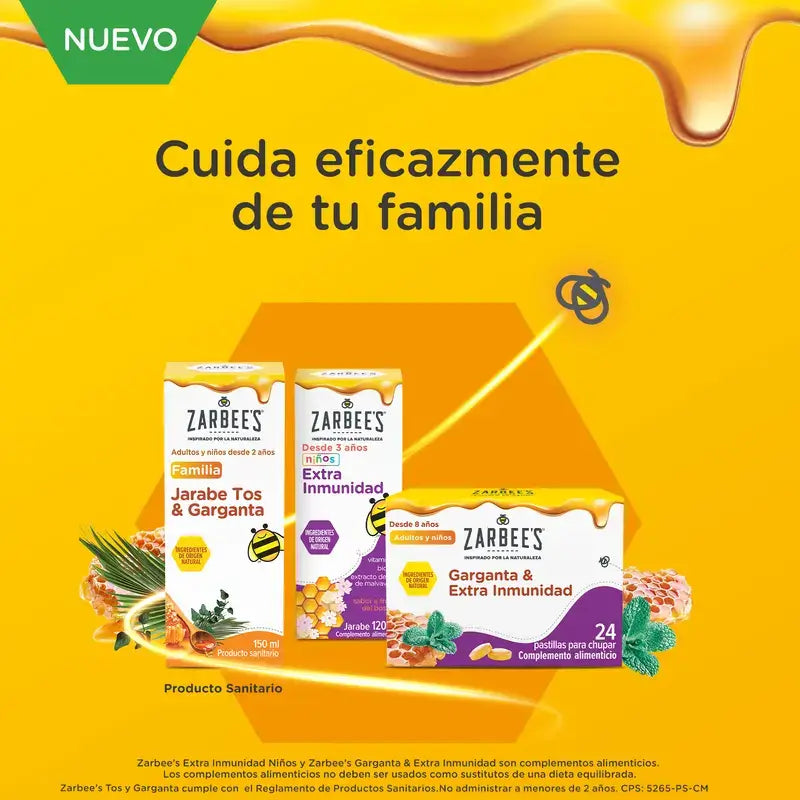 Zarbee’S Garganta & Inmunidad 24 Pastillas Para Chupar Con Miel, Menta, Zinc Y Vit.D