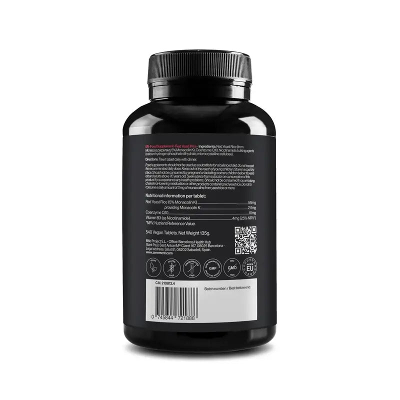 Zenement Levadura Roja De Arroz, 540 comprimidos veganos