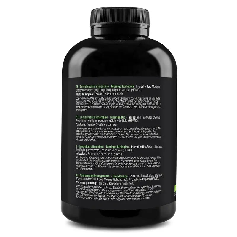 Zenement Moringa Ecológica, 260 cápsulas veganas