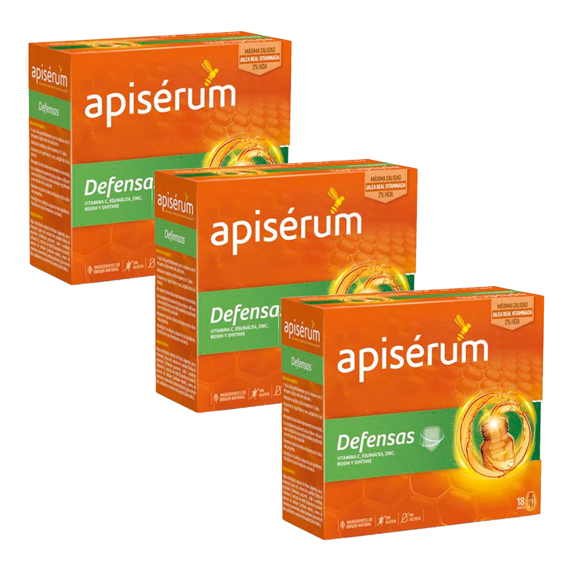 ApiSérum Triplo Defensas Viales Bebibles 3 x 18 unidades