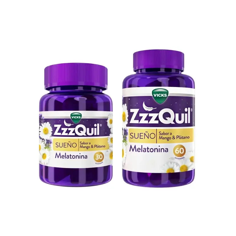 ZzzQuil Mango, Plátano y Valeriana, 60 + 30 Gummies