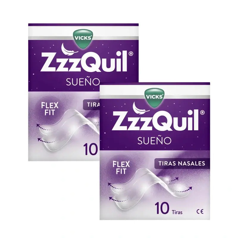 Zzzquil Sueño Tiras Nasales, Respira Y Duerme Mejor, 2X10 Tiras
