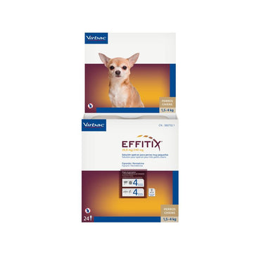 Effitix Xs Antiparasitarios Perros Muy Pequeños 1,5-4 Kg, 24 Pipetas