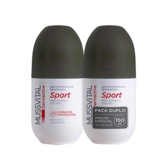 Mussvital Dermactive Duplo Desodorante Sport Hombres Roll-On 2 x 75 ml