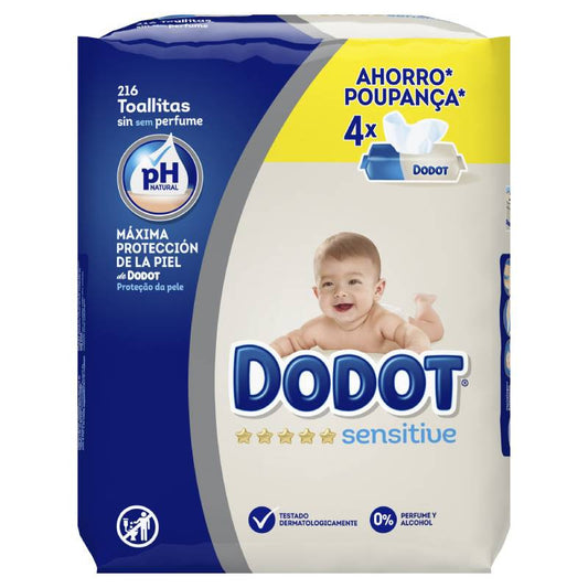 Compra Dodot Pack De 2 Sensitive Recién Nacido Box Talla 1 , 80 unidades +  Toallitas Pure Aqua Para Bebé 288 Unidades al mejor p