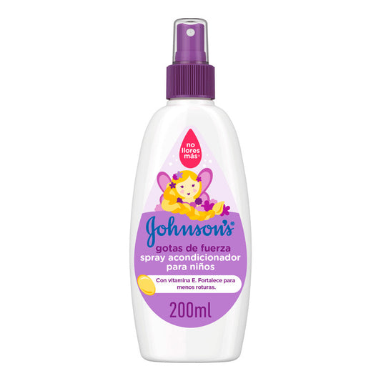 Johnson'S Baby Gotas de Fuerza Acondicionador En Spray Para Niños, 200 ml