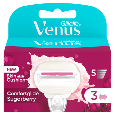 Gillette Venus Comfortglide Sugarberry Con Olay , 3 unidades