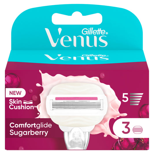 Gillette Venus Comfortglide Sugarberry Con Olay , 3 unidades