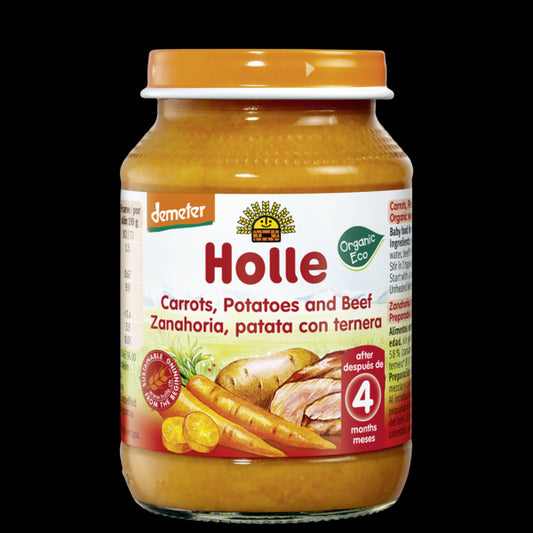 Holle Tarrito Zanahoria, Patata Con Ternera Ecológico, 190 Gramos
