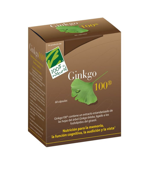 100%Natura Ginkgo100, 60 Cápsulas      