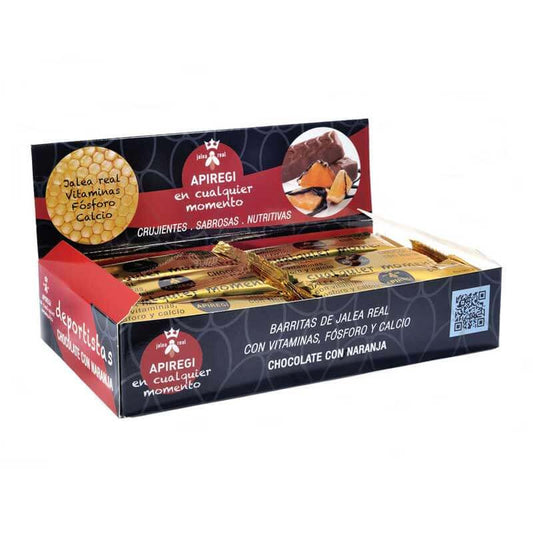 Apiregi Barritas de Jalea Real Chocolate con Naranja 18 unidades