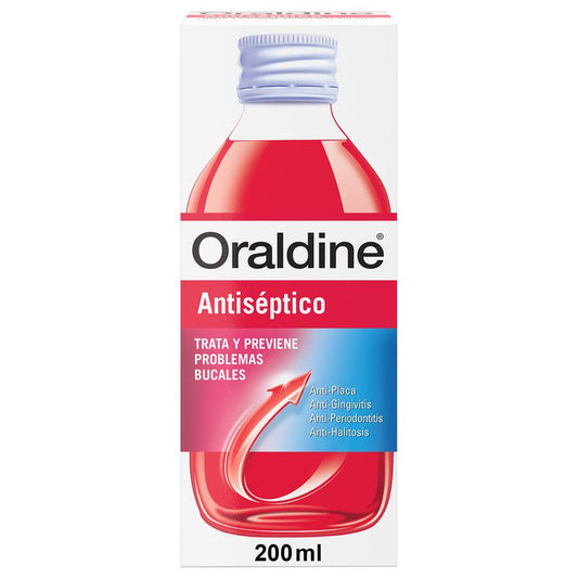 Oraldine Antiséptico, Colutorio de Uso Diario con Doble Poder Antibacterial, 200 ml