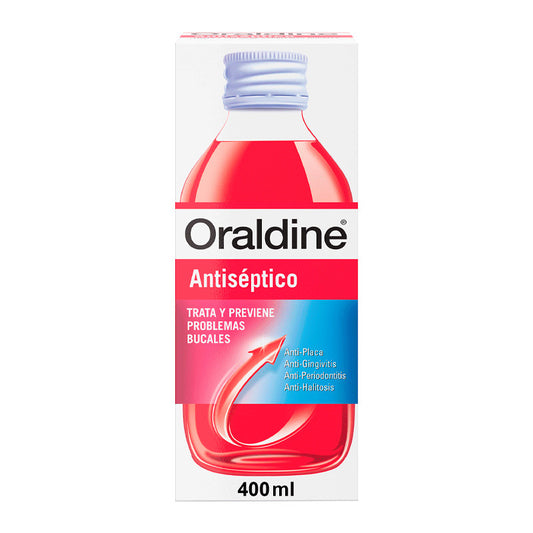 Oraldine Antiséptico, Colutorio de Uso Diario con Doble Poder Antibacterial, 400 ml