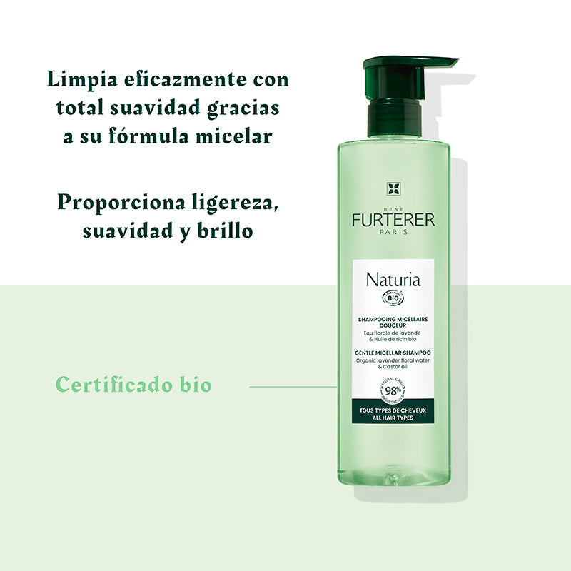 Rene Furterer Naturia Champú Extra Suave Equilibrante, 400 ml