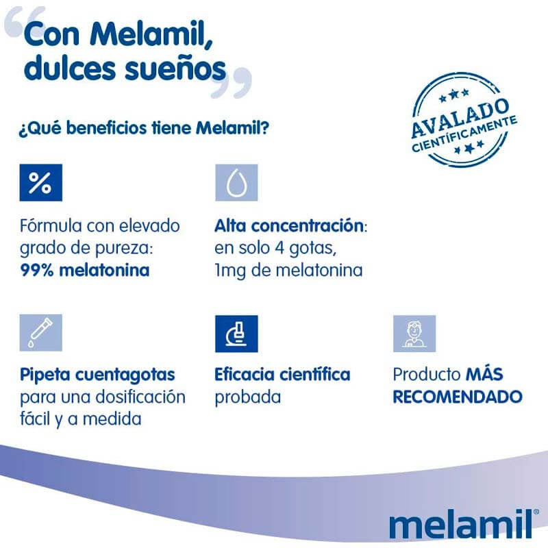 Melamil gotas de Melatonina para conciliar el sueño 30 mL — Farmacia y  Ortopedia Peraire
