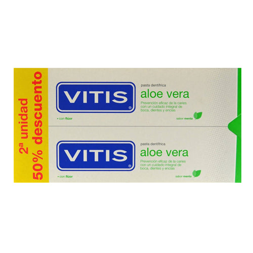 VITIS Aloe Vera Pasta Dentífrica 2 unidades x 150 ml