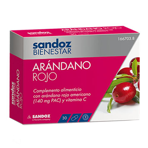Sandoz Bienestar Arándano Rojo Cranberry 30 cápsulas