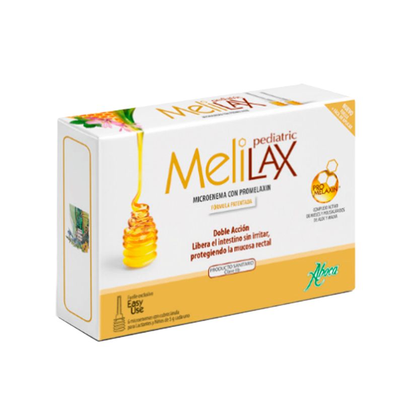 Aboca Melilax Pediatric 6 Microenemas De 5 G Estreñimiento Evacuativo, Libera El Intestino, Irritación E Inflamación 
