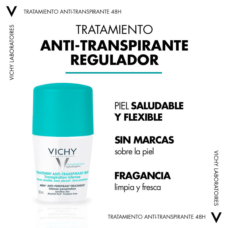 Vichy Desodorante Tratamiento Anti-Transpirante 48H Roll-On 50 ml