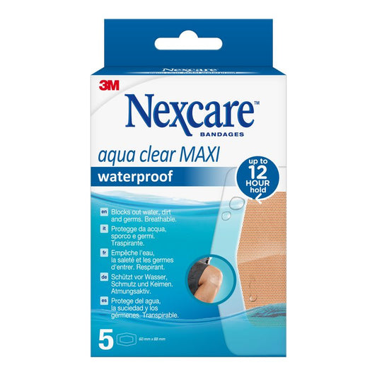 Nexcare Aqua Clear Maxi Apósito Impermeable 10X6Cm , 5 unidades