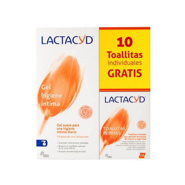 Lactacyd Pack Gel Higiene Íntima 400 ml + Regalo Toallitas Íntimas 10 unidades