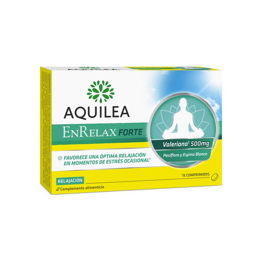 Aquilea Enrelax Forte 500 mg Valeriana + Espino Blanco + Pasiflora, 15 comprimidos