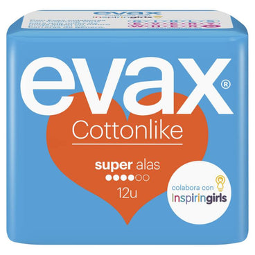 Evax Cottonlike Super Compresas con Alas 12 unidades