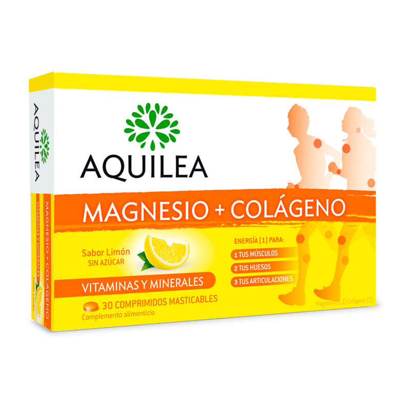 Aquilea Magnesio + Colágeno, 30 comprimidos Masticables