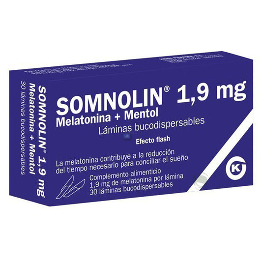 Somnolin Melatonina + Menta 1.9 mg, 30 Láminas