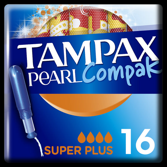 TAMPAX Compak Pearl Super Plus Tampones con Aplicador 16 unidades