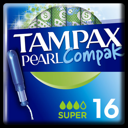 TAMPAX Compak Pearl Super Tampones con Aplicador 16 unidades