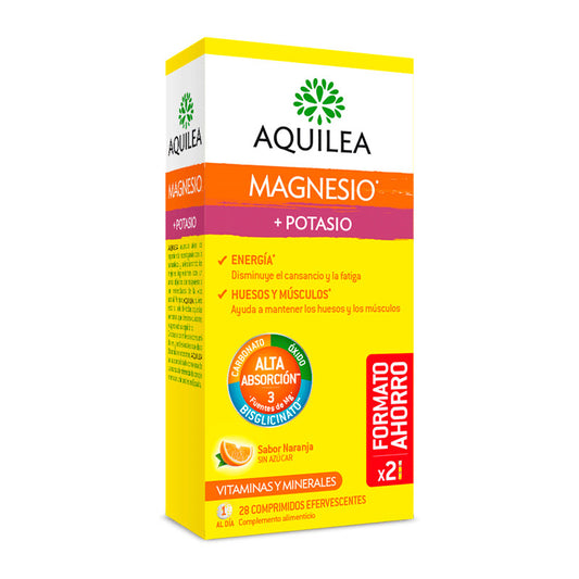 Aquilea Magnesio + Potasio, 28 comprimidos Rfervescentes