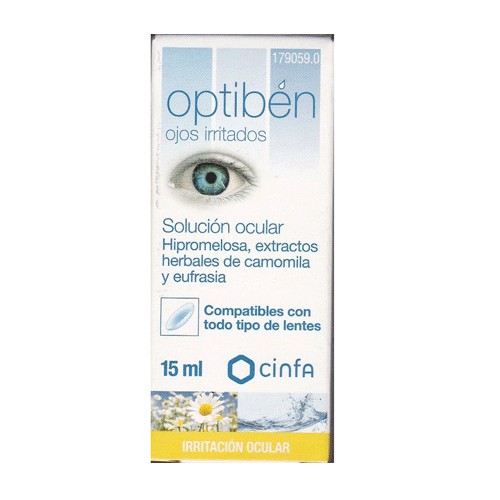 Cinfa Optiben Ojos Irritados Estéril Sequedad Ocular 15 ml Compatible con Lentillas