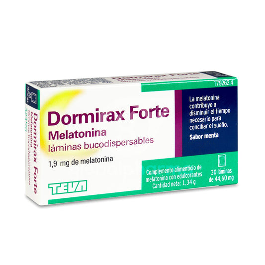 Dormirax Forte Melatonina Láminas Bucodispersables, 30 Láminas