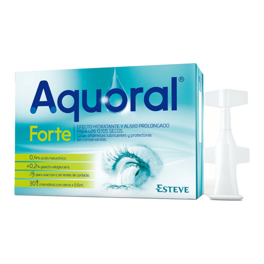 Aquoral Forte Gotas Oftálmicas Lubricantes, 30 Monodosis