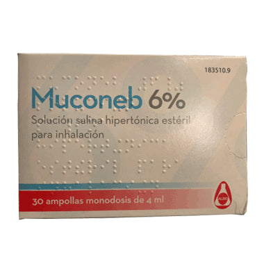 Muconeb 6% Solucion Salina Inhalacion 30 Ampollas x 4 ml