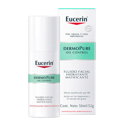 Eucerin Dermopure Fluido Facial Hidratante Matificante, 50 ml